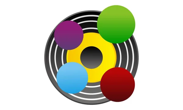 彩色实验室徽标设计模板矢量 — 图库矢量图片