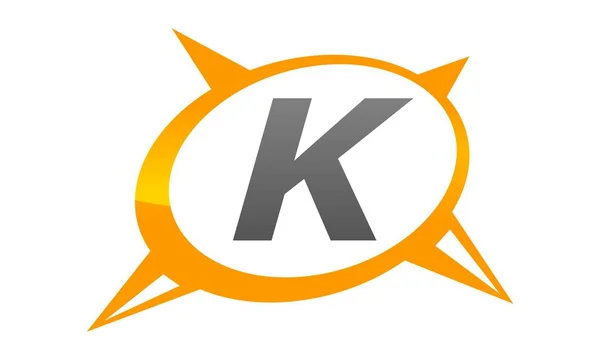 指南针解决方案字母 K — 图库矢量图片