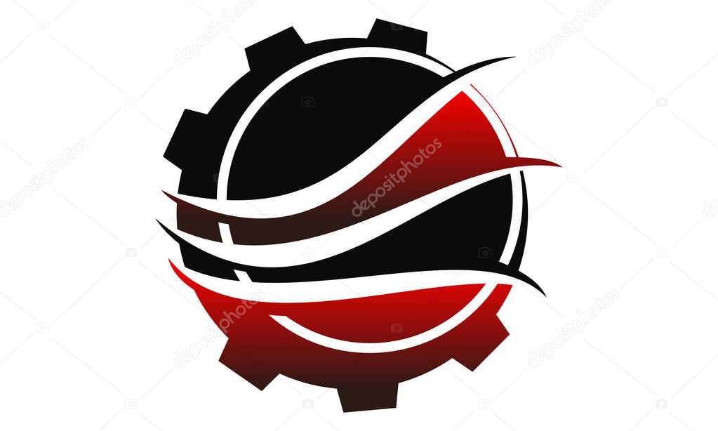 CNC Service Logo Design Template Vector