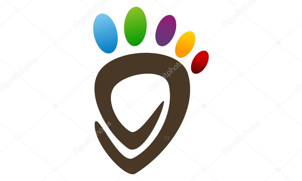 Team Work Step Logo Design Template Vector