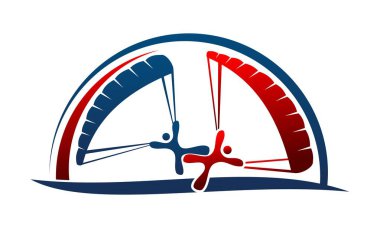 Paraşütçü Logo tasarım şablonu vektör