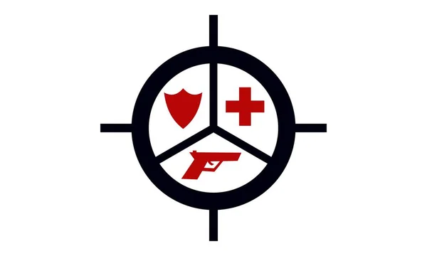 Centro de disparo de calibre — Vector de stock