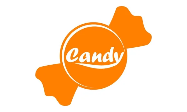 Vector de plantilla de diseño de logotipo de caramelo — Vector de stock