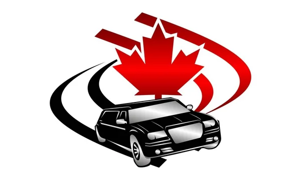 Car Canada Logo Design Template Vector — Stock Vector