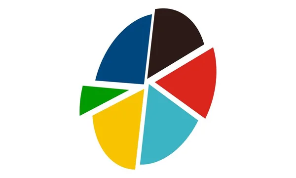 Tortendiagramm analysieren Vektor — Stockvektor