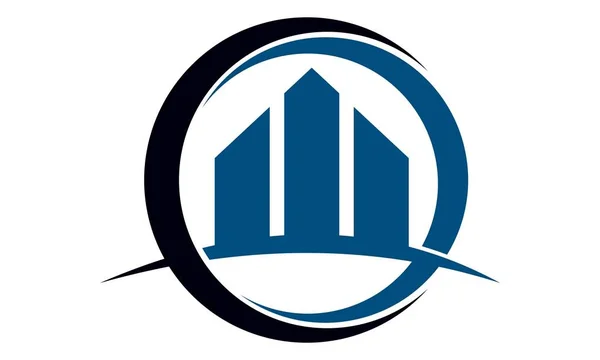 Inmobiliaria logotipo diseño plantilla vector — Vector de stock