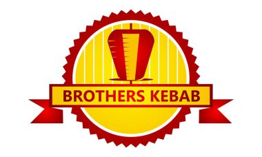 Amblem kebap simgesi şablonu