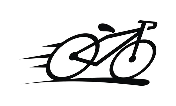 Modèle de conception de logo de vélo vecteur — Image vectorielle