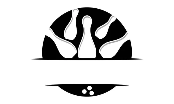 Bowling Emblema Logo Design Template Vector —  Vetores de Stock
