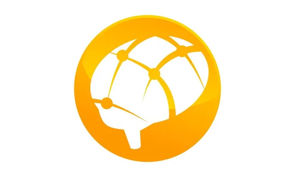 Hersenen verbinding Logo ontwerp sjabloon Vector — Stockvector