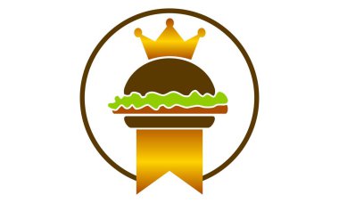 Kral Burger Logo tasarım şablonu vektör
