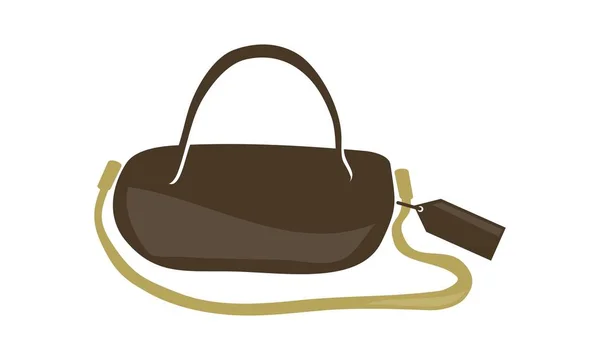 Frau Tasche Logo Design Vorlage Vektor — Stockvektor