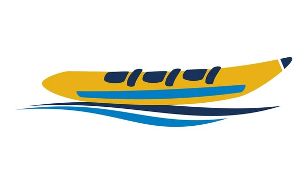 Banana Boat Logo Design šablony vektor — Stockový vektor