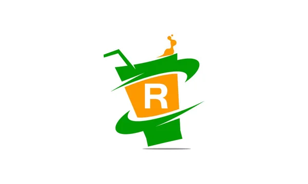 レストラン ドリンク初期 R — ストックベクタ