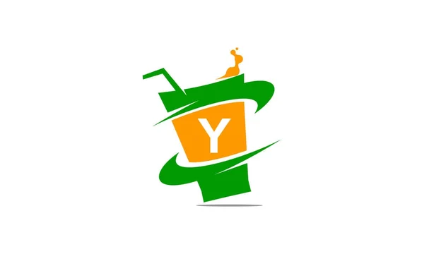 Étterem ital kezdeti Y — Stock Vector