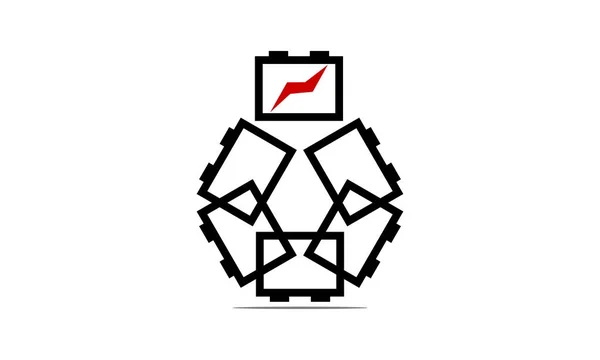 Якість батареї Шаблон дизайну логотипу Вектор — стоковий вектор