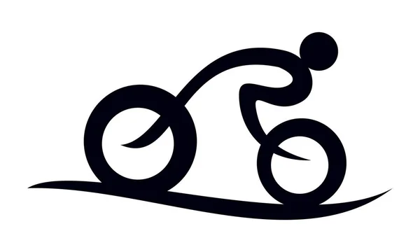 Stylizowane Bike Race szablonu — Wektor stockowy