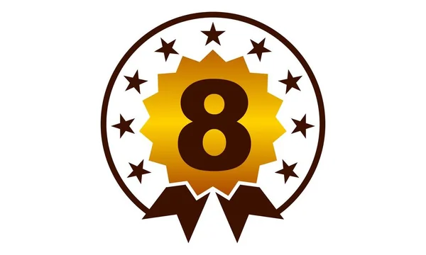 Emblema Melhor Qualidade Número 8 —  Vetores de Stock
