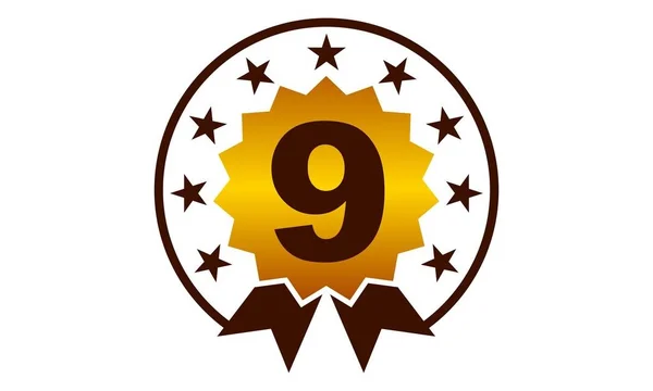 Emblema Migliore qualità Numero 9 — Vettoriale Stock