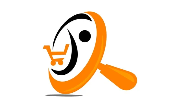 Mutlu arama Dükkanı Logo tasarım şablonu vektör — Stok Vektör