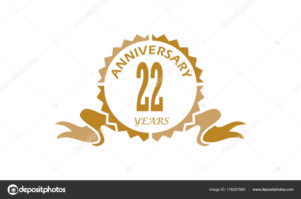 22 years ribbon anniversary stock vector alluranet 178357980