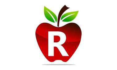 Apple harf R Logo tasarım şablonu vektör