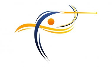 Okçuluk Logo tasarım şablonu vektör 