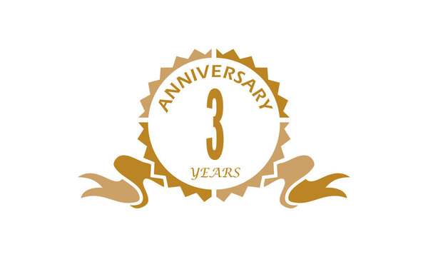 3 Years Ribbon Anniversary