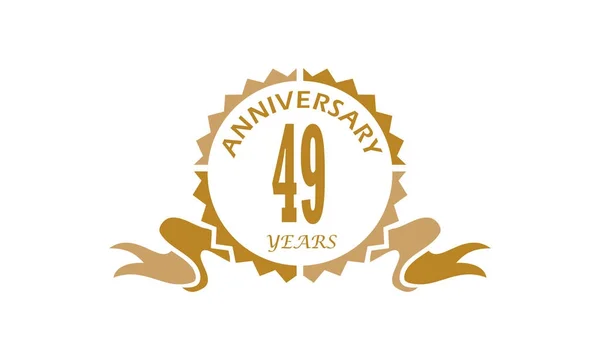 49 anni anniversario del nastro — Vettoriale Stock