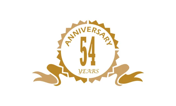 54 jaar lint verjaardag — Stockvector