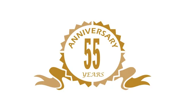 55 jaar lint verjaardag — Stockvector