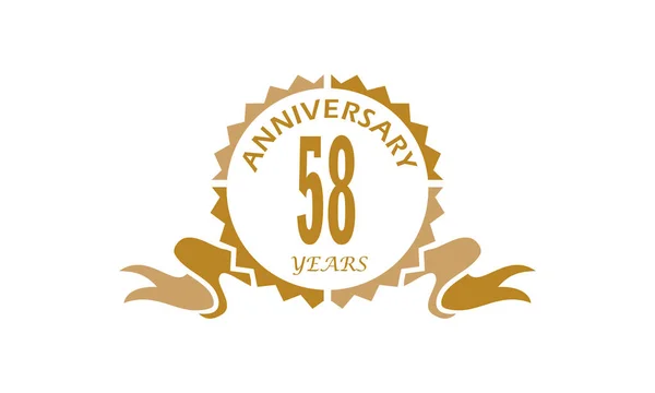 58 Años Aniversario de la Cinta — Vector de stock