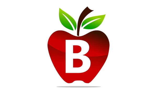 Apple bokstaven B Logo Design mall vektor — Stock vektor