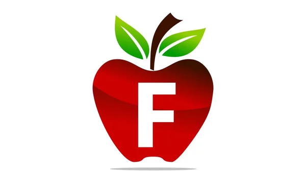 Apple literę F Logo szablon wektor — Wektor stockowy