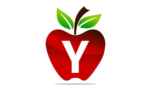 Apple levele Y Logo Design sablonok vektoros — Stock Vector