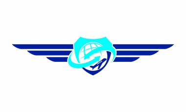 Uçak sembolü Logo tasarım şablonu vektör