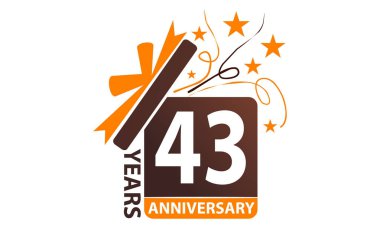 43 yıl hediye kutusu şerit yıldönümü