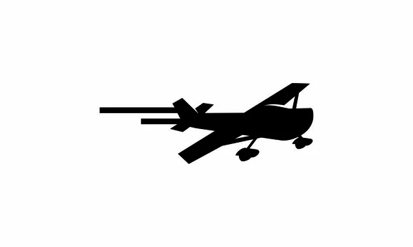 Flugzeug-Symbol-Logo-Design-Vorlagenvektor — Stockvektor