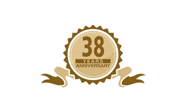 38 anni anniversario del nastro — Vettoriale Stock