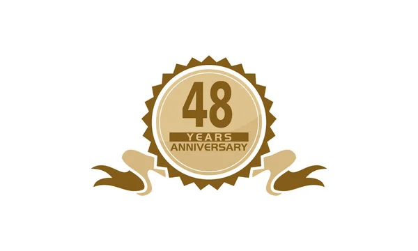 48 éves szalag évforduló — Stock Vector