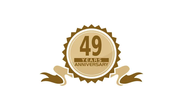 49 anni anniversario del nastro — Vettoriale Stock