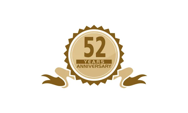52 lat rocznica wstążki — Wektor stockowy