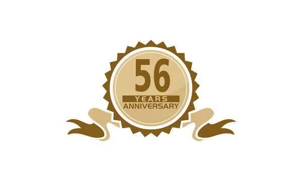 56 lat rocznica wstążki — Wektor stockowy