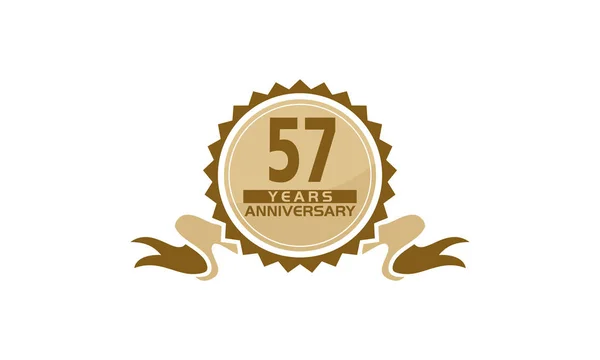 57 lat rocznica wstążki — Wektor stockowy