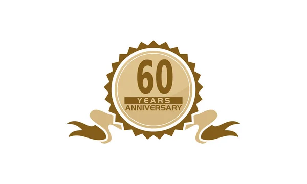 60 rocznica wstążki — Wektor stockowy