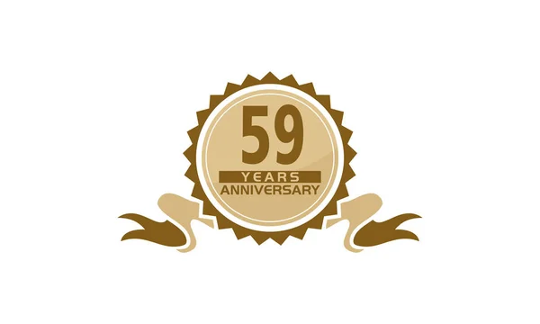 59 년 리본 기념일 — 스톡 벡터