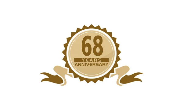 68 Jahre Bandjubiläum — Stockvektor