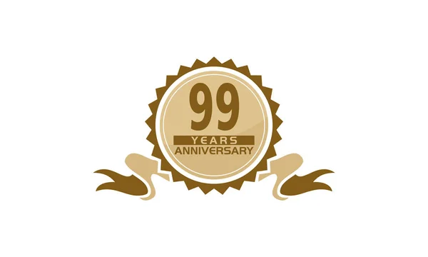 Aniversário de fita de 99 anos — Vetor de Stock