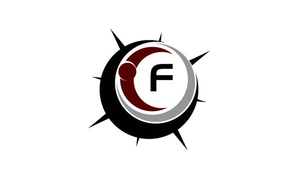 Einsichten führen anfängliche f-Logo-Design-Vorlagenvektor — Stockvektor