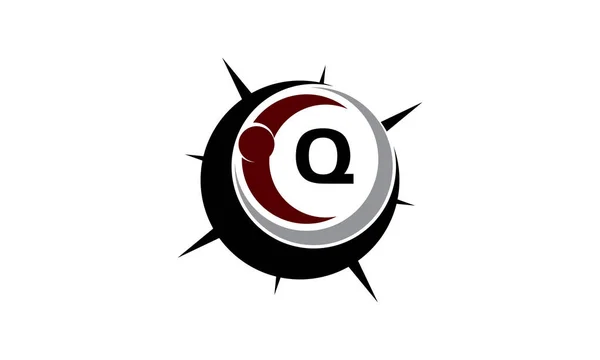 Betekintést útmutató kezdeti Q Logo Design sablon vektor — Stock Vector